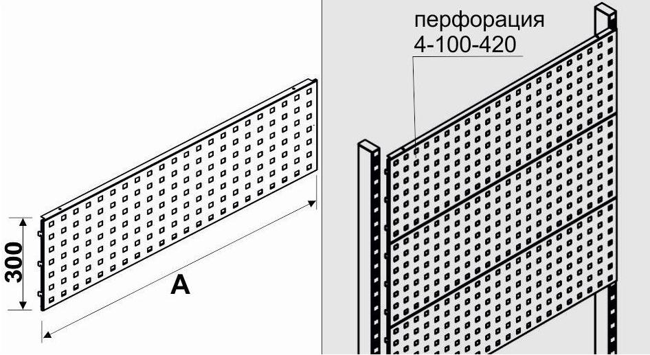Панелі металеві перфоровані (тип 1)