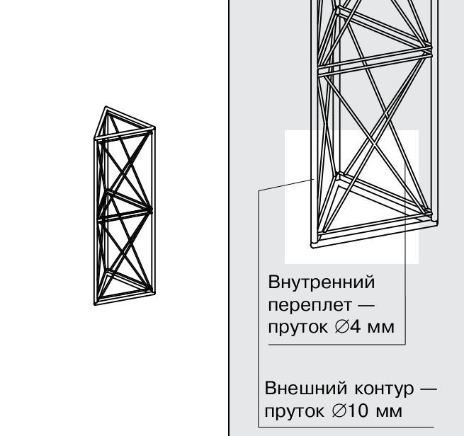 Ферма тристороння 600 мм